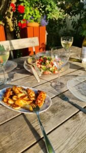 Salade met halloumi en watermeloen