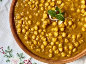 Vegan curry met kikkererwten
